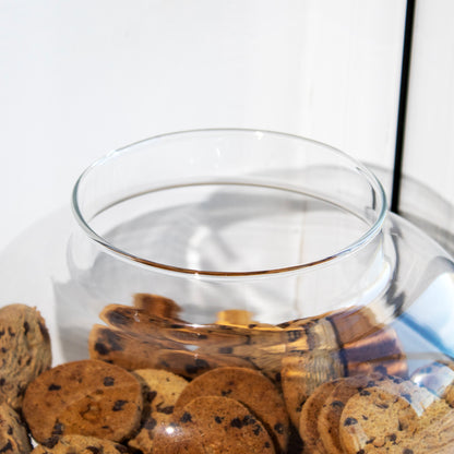 Glass Rounded Top Storage Jar With Lid