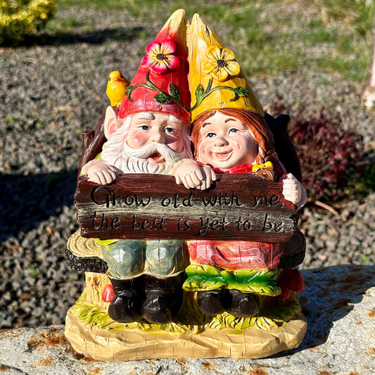 Grow Old With Me Gnome Couple Ornament