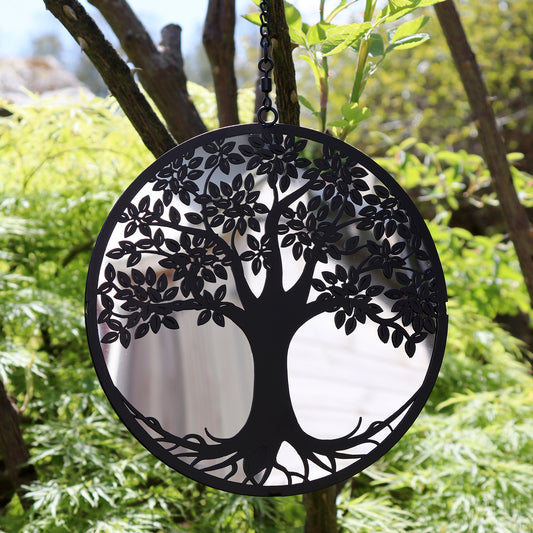 Tree Of Life Hanging Mirror Silhouette