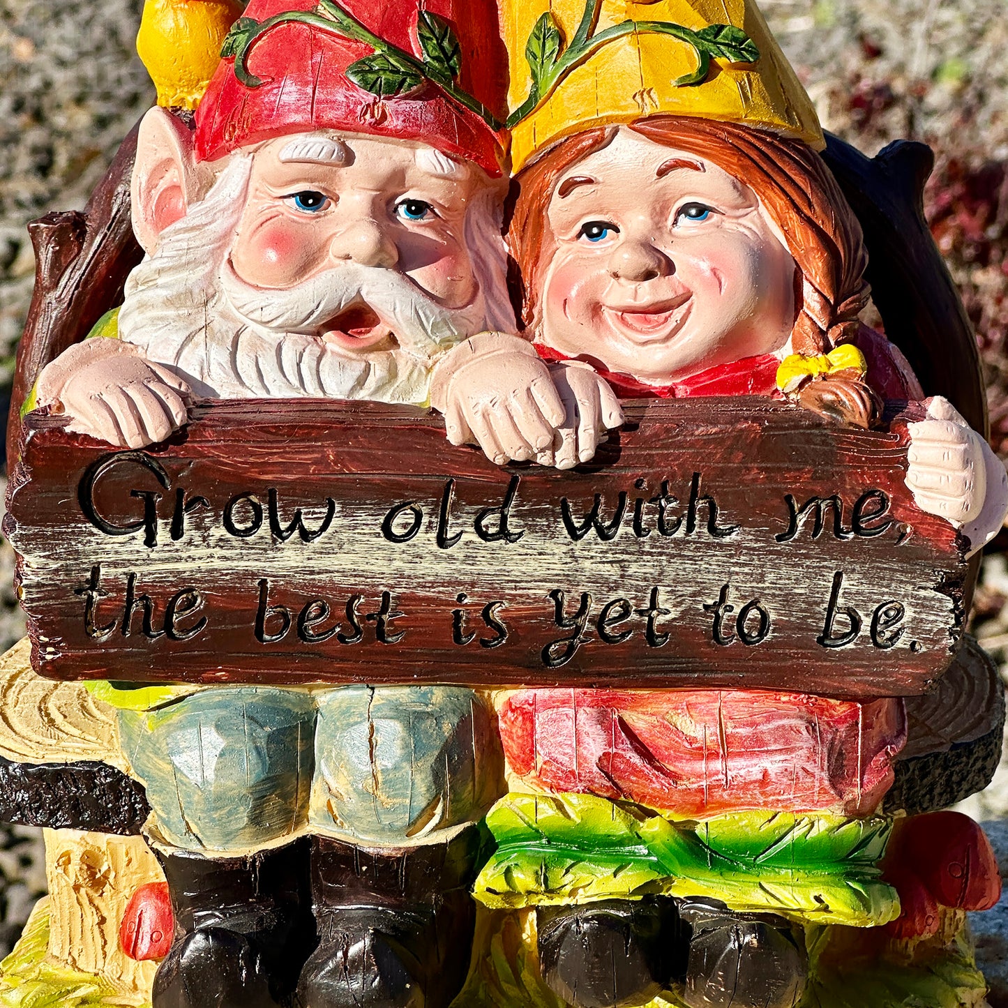 Grow Old With Me Gnome Couple Ornament