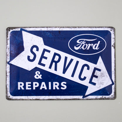 Ford Service & Repairs Metal Wall Sign