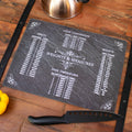 Slate Effect Weights & Measures Glass Chopping Board