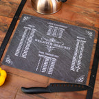 Slate Effect Weights & Measures Glass Chopping Board
