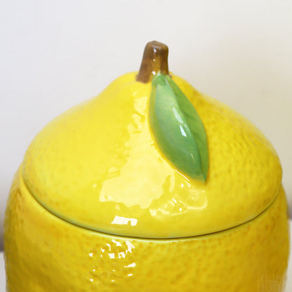 Lemon Trinket Pot With Lid