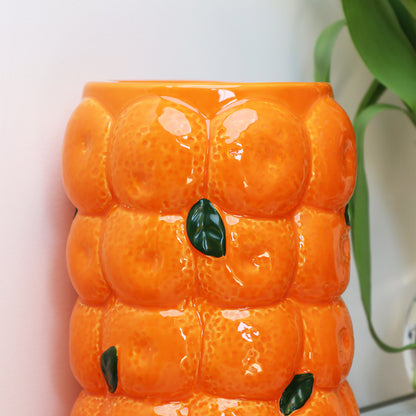 Large Orange Vase