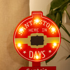 Christmas Countdown Signpost Tabletop Decoration