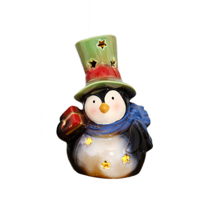 Light Up Ceramic Penguin Figurine