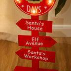 Christmas Countdown Signpost Tabletop Decoration