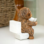 Highland Cow On The Toilet Ornament