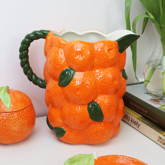 Ceramic Orange Jug