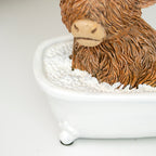 Highland Cow In The Bath Ornament