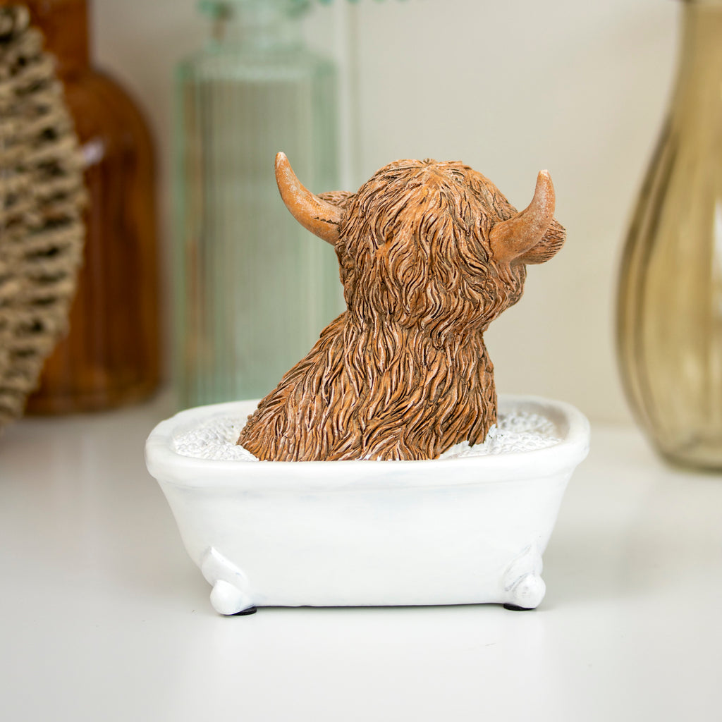 Highland Cow In The Bath Ornament