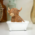 Highland Cow In The Bath Ornament