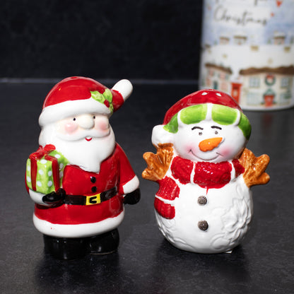 Santa & Snowman Salt And Pepper Shakers