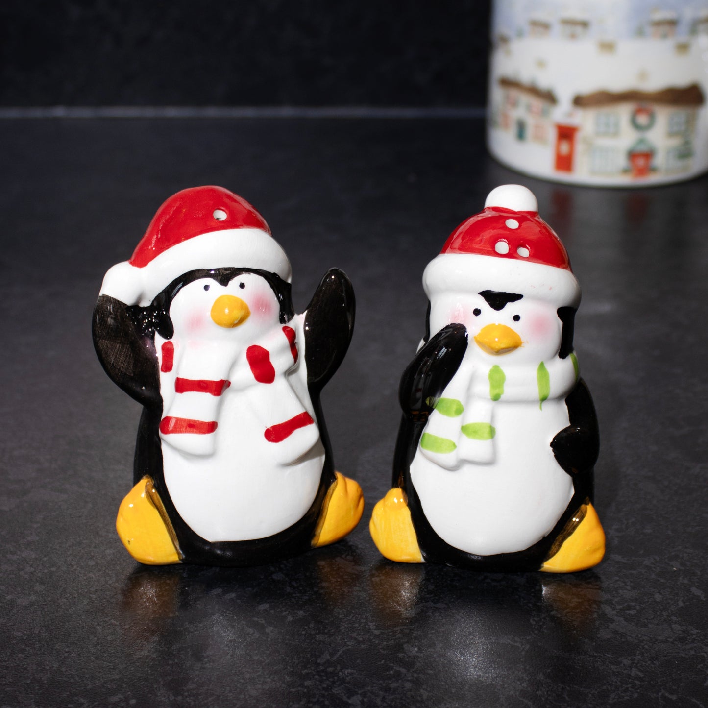 Christmas Penguins Salt And Pepper Shakers