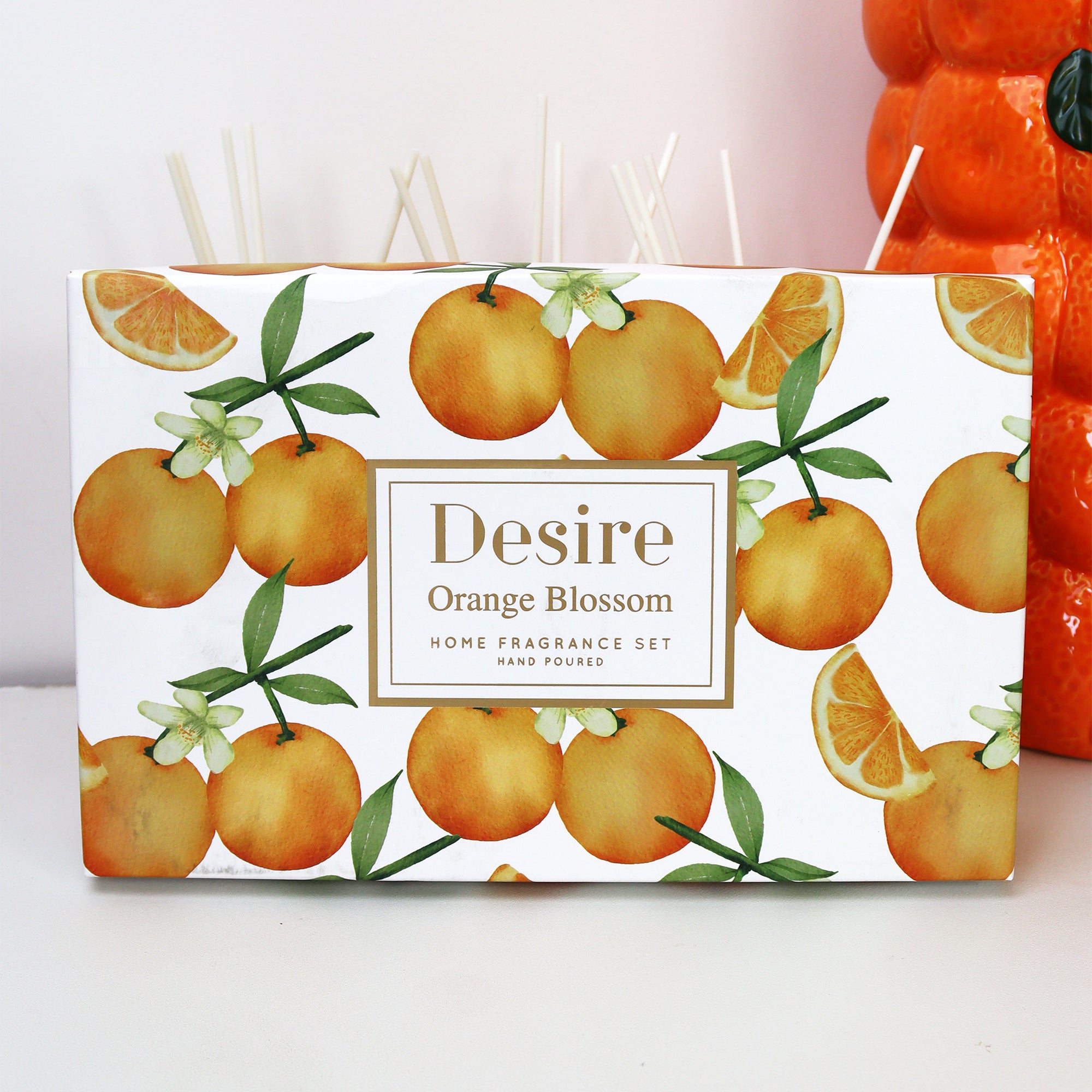 Set Of 3 Orange Blossom Fragranced Reed Diffusers