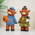 Set Of 2 Autumn Highland Cow Ornaments