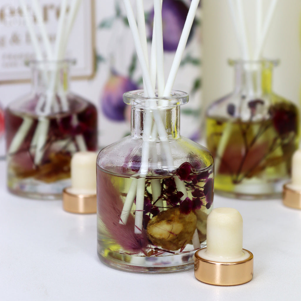 Set Of 3 Fig & Lotus Fragranced Reed Diffusers