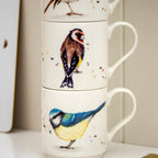 Set Of 4 British Birds Stacking Mugs