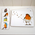 Set Of 4 British Birds Placemats And Coasters