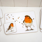 Set Of 4 British Birds Placemats And Coasters