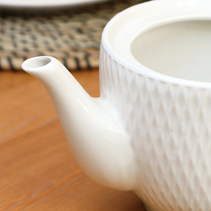 White Jewel 1 Litre Teapot