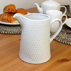 Large White Jewel Jug