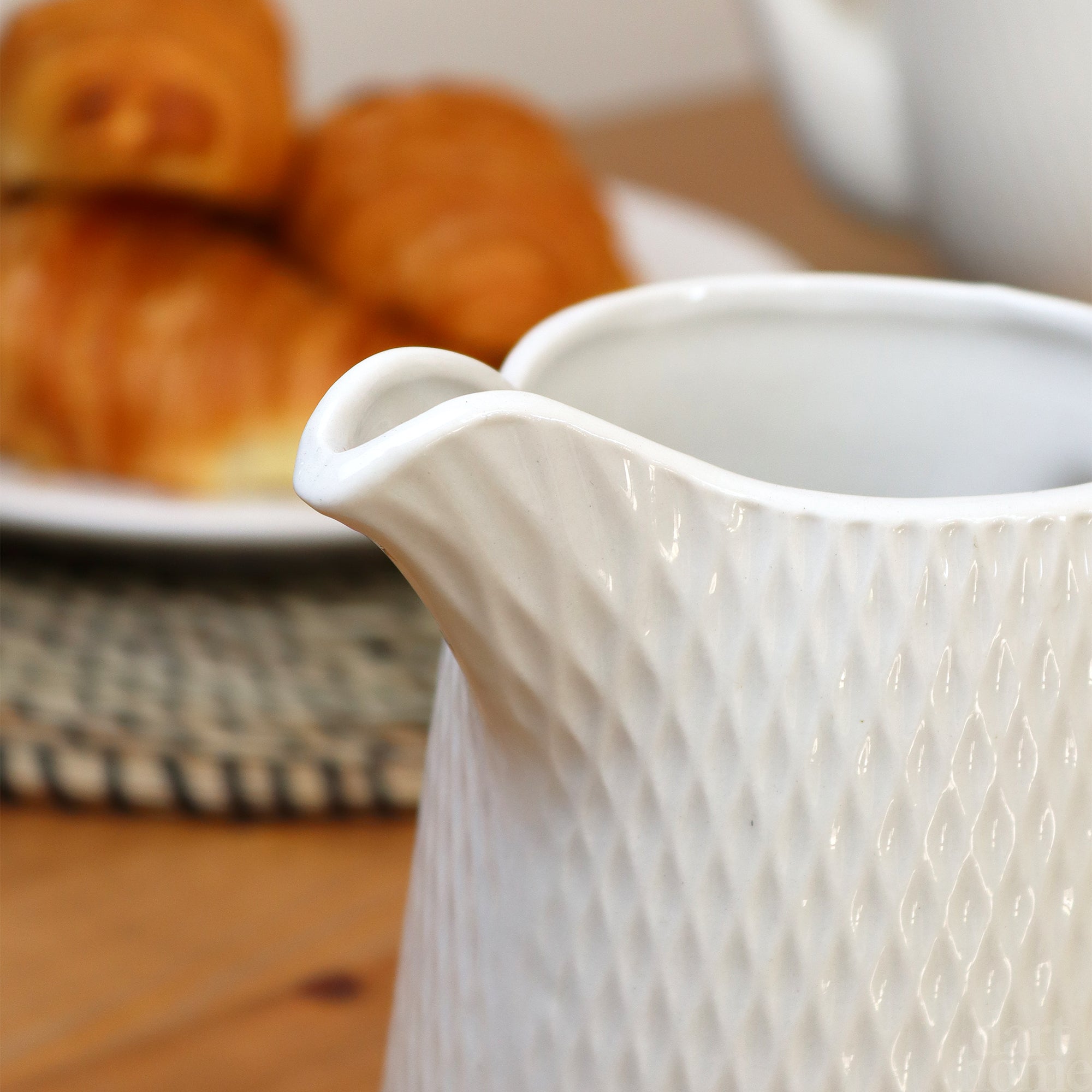Large White Jewel Jug