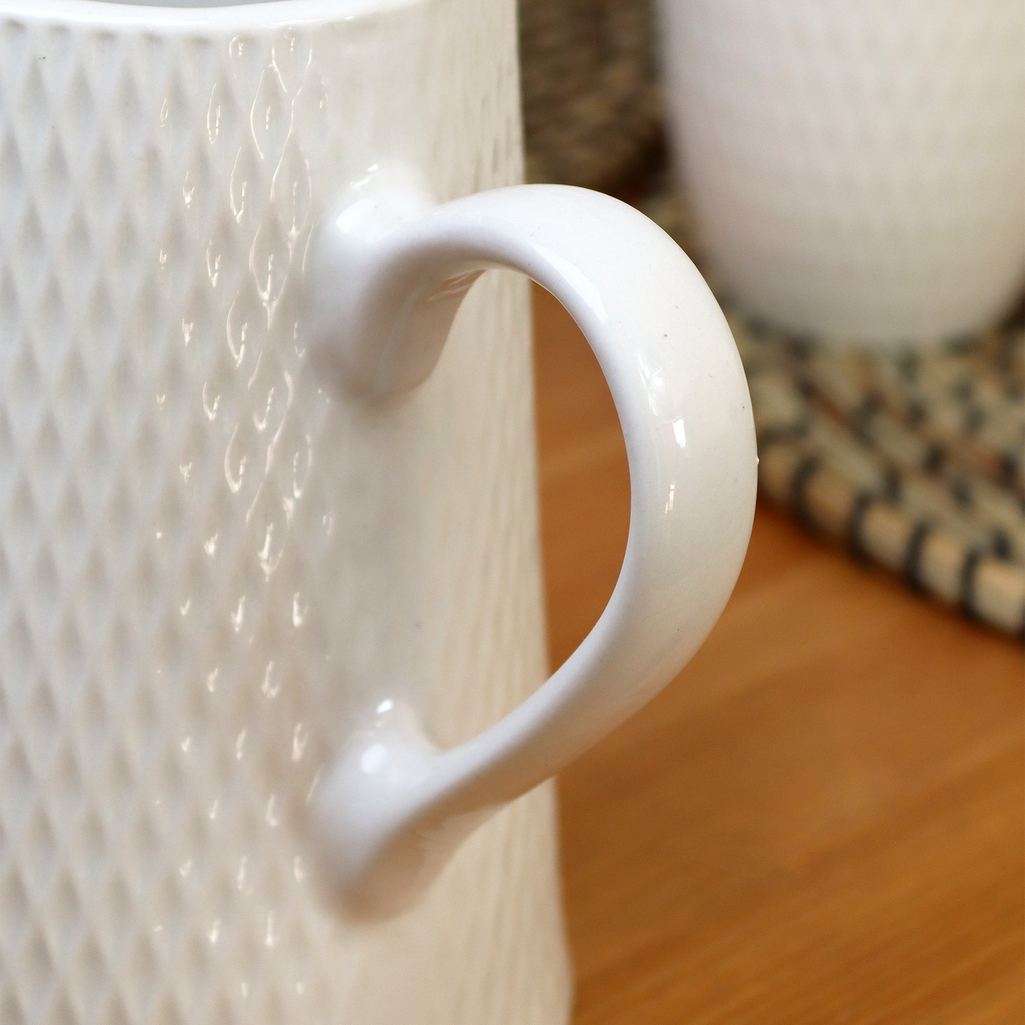 Large White Jewel Jug