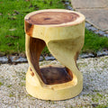Round Twisted Teak Table