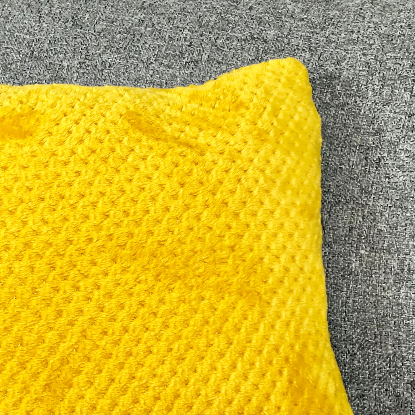 Yellow Textured Cushion