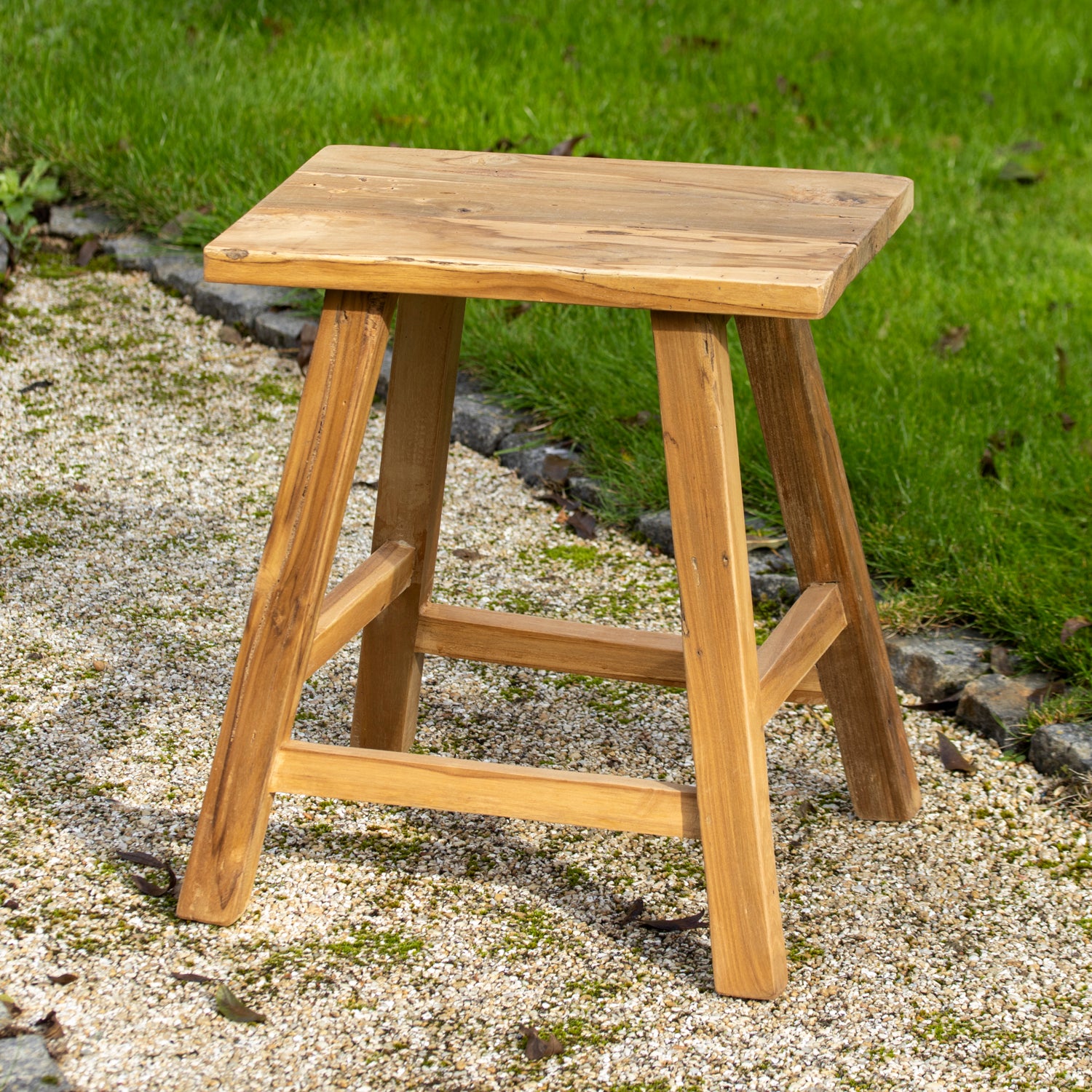 Recycled Teak End Table / Stool