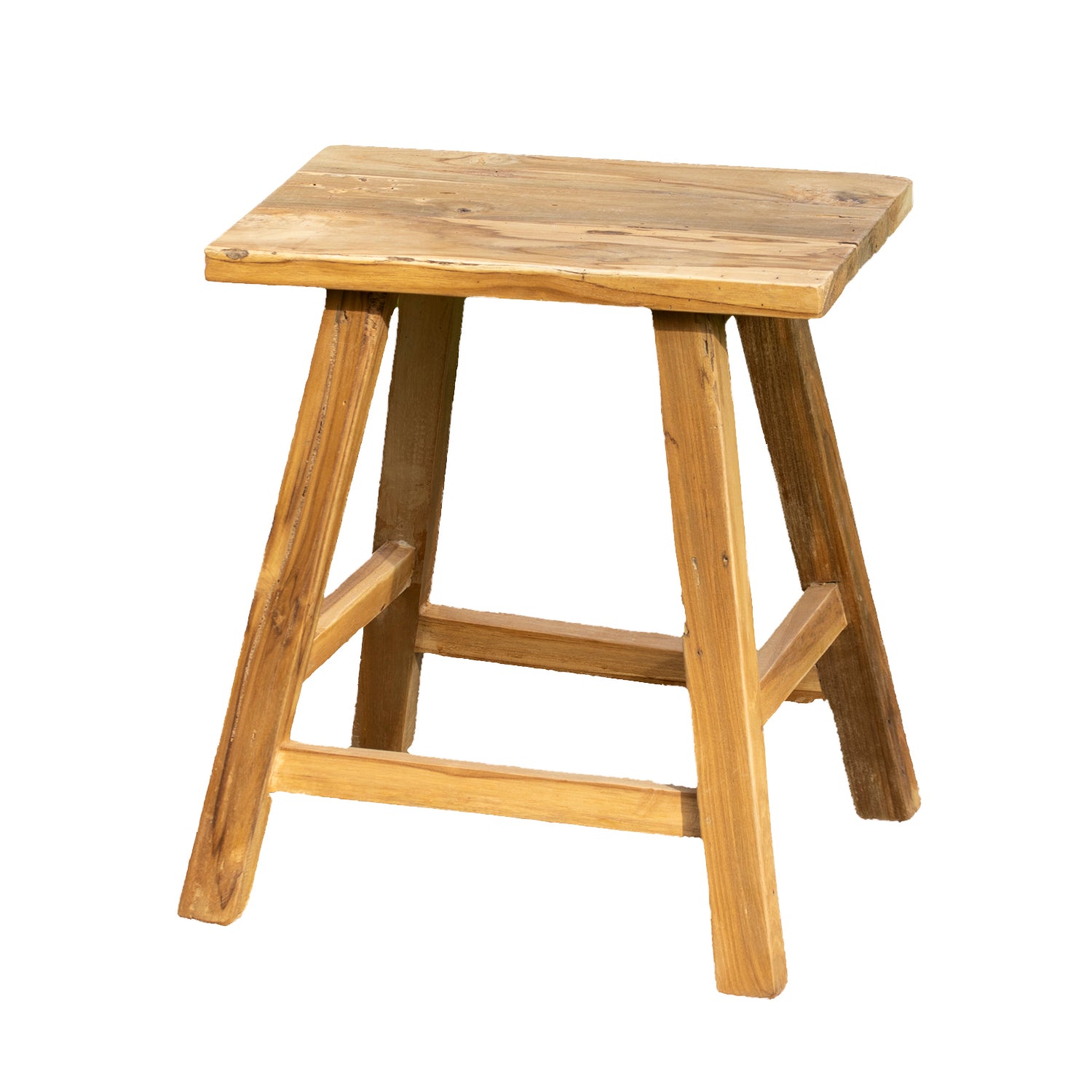 Recycled Teak End Table / Stool
