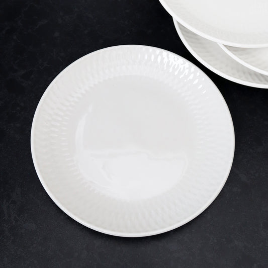 Set Of 4 White Jewel Side Plates