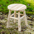 Round Natural Teak Root Stool
