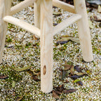 Round Natural Teak Root Stool
