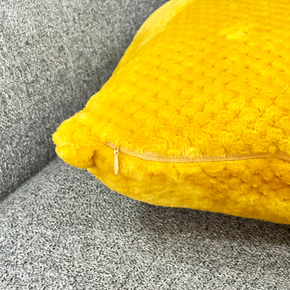 Yellow Textured Cushion