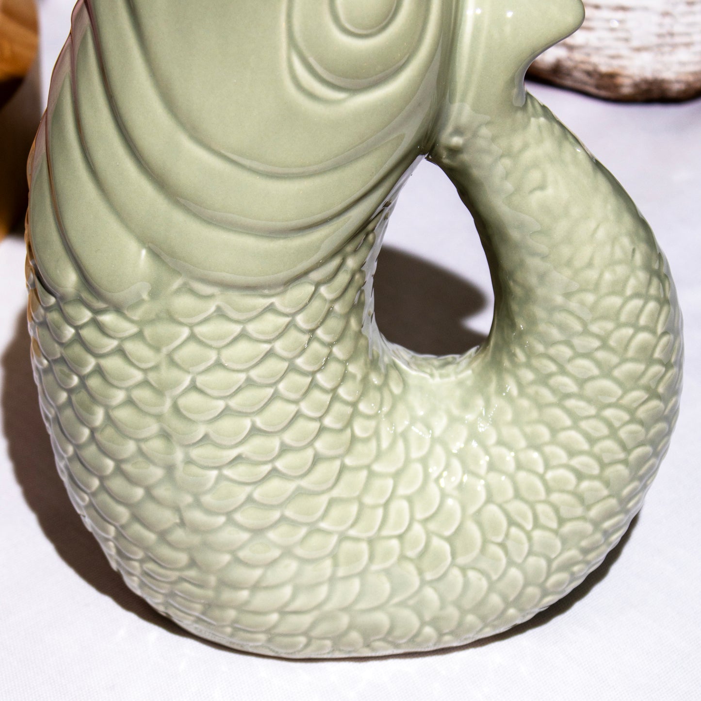 Sage Green Fish Glug Jug