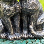 Schwarze Putzkatzen-Gartendekoration