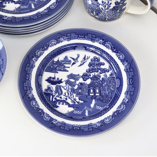 Set Of 6 Blue Willow Side Plates
