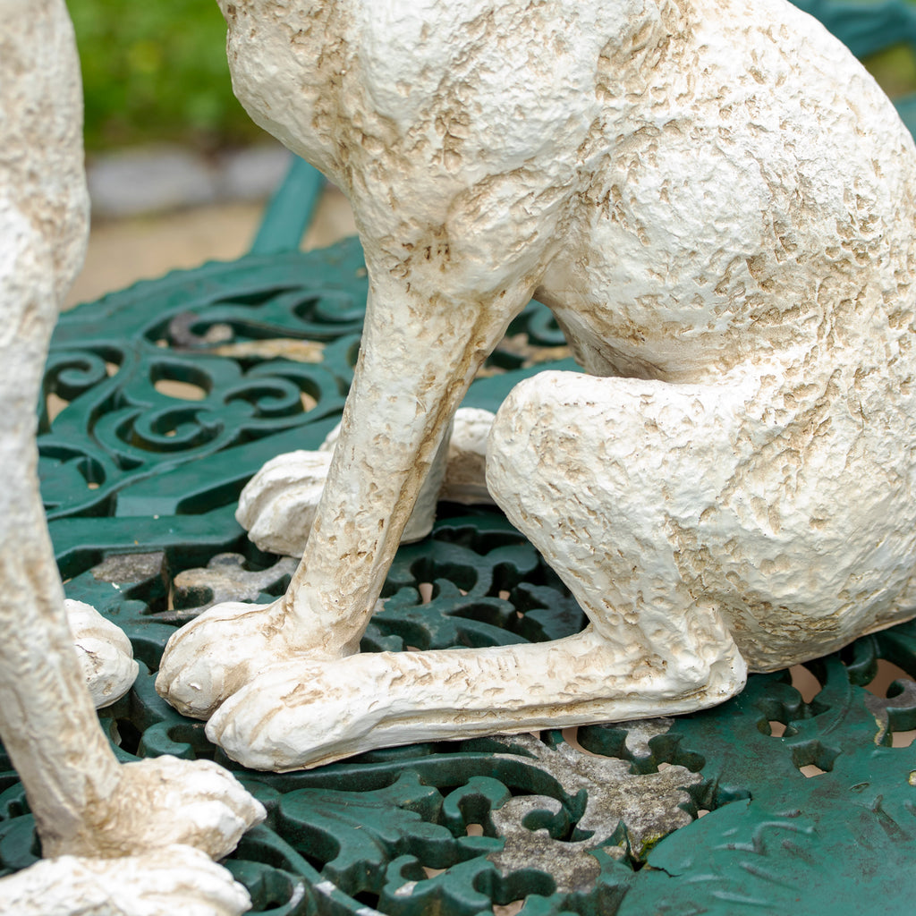 Bronze-Gartenhasen-Ornamente, 2er-Set