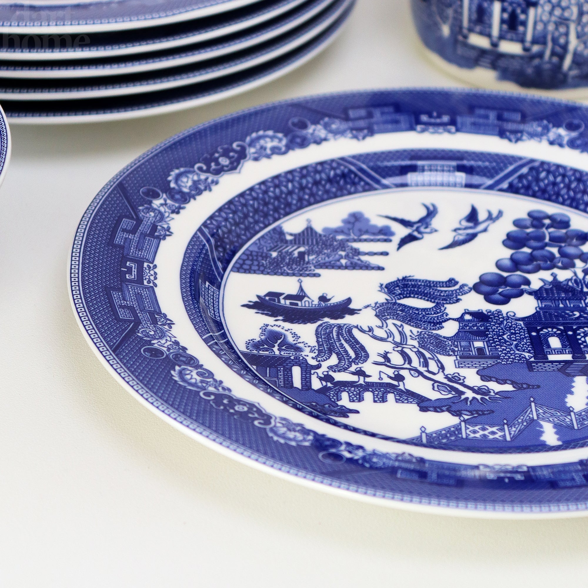 Set Of 6 Blue Willow Side Plates