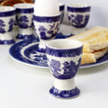 Set Of 6 Blue Willow Egg Cups