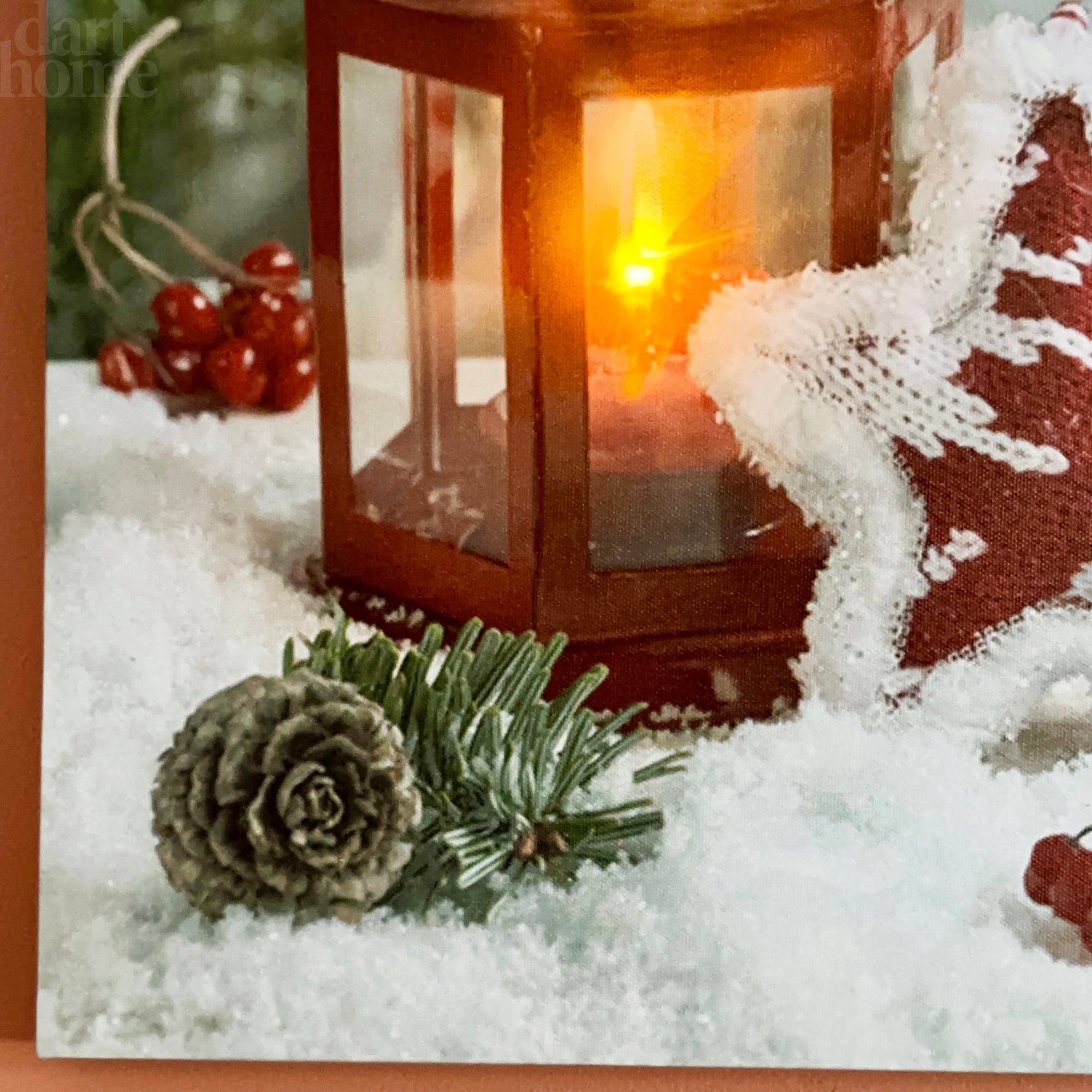 Weihnachtslaterne LED-Leinwand-Wandkunst