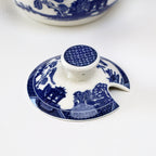 Blue Willow Sugar Pot With Lid