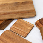 Set Of 4 Acacia Wood Placemats & Coasters