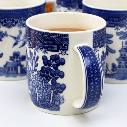 Set Of 6 Blue Willow Mugs