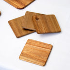 Set Of 4 Acacia Wood Placemats & Coasters
