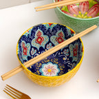 Set Of 3 Tuscany Noodle Bowls With Chopsticks