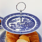 Blue Willow 3 Tier Cake Stand
